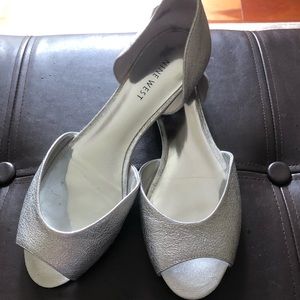 Nine West peep toe flats